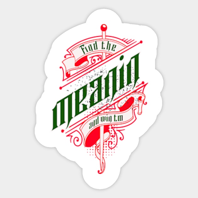 Fin the meaning Sticker by Art Diana Co